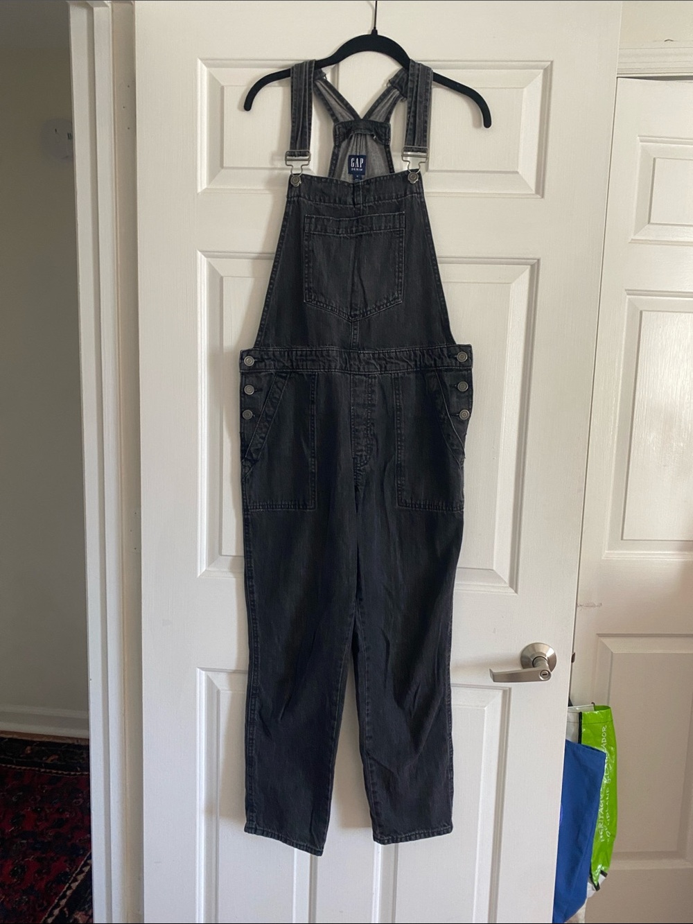 GAP Women's Black Denim Overalls Jumpsuit